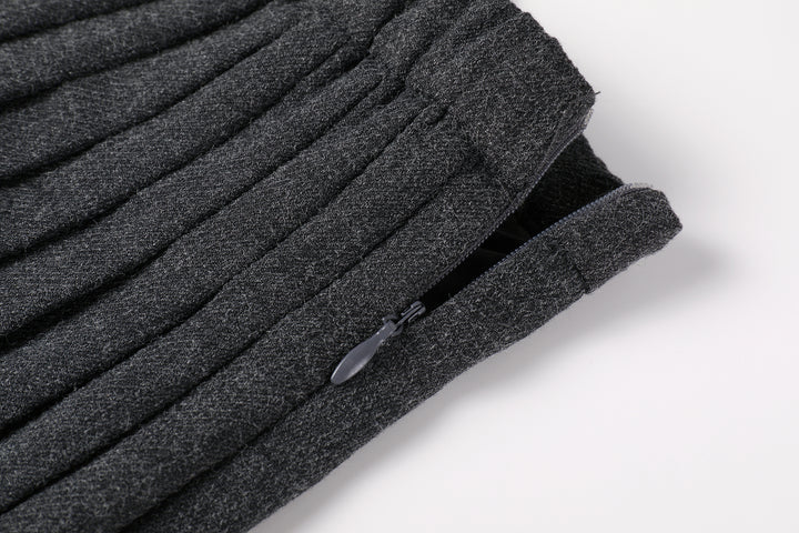 skirt pleated - grey