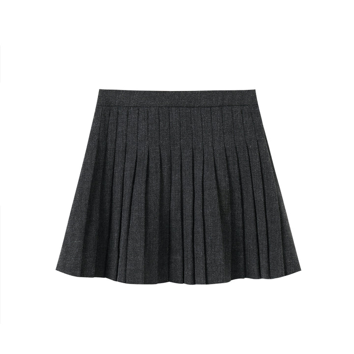 skirt pleated - grey