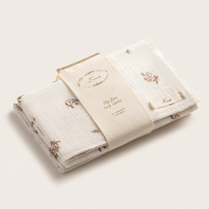 diapers burp cloths printed - poppy