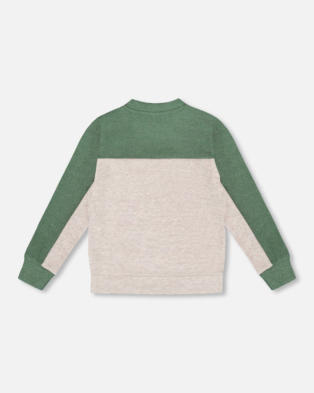 top l/s sweat color block - oatmeal-193