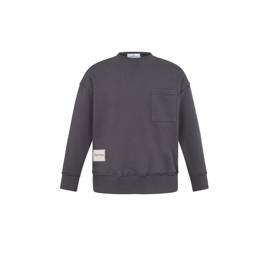 top l/s pocket sweatshirt - grey