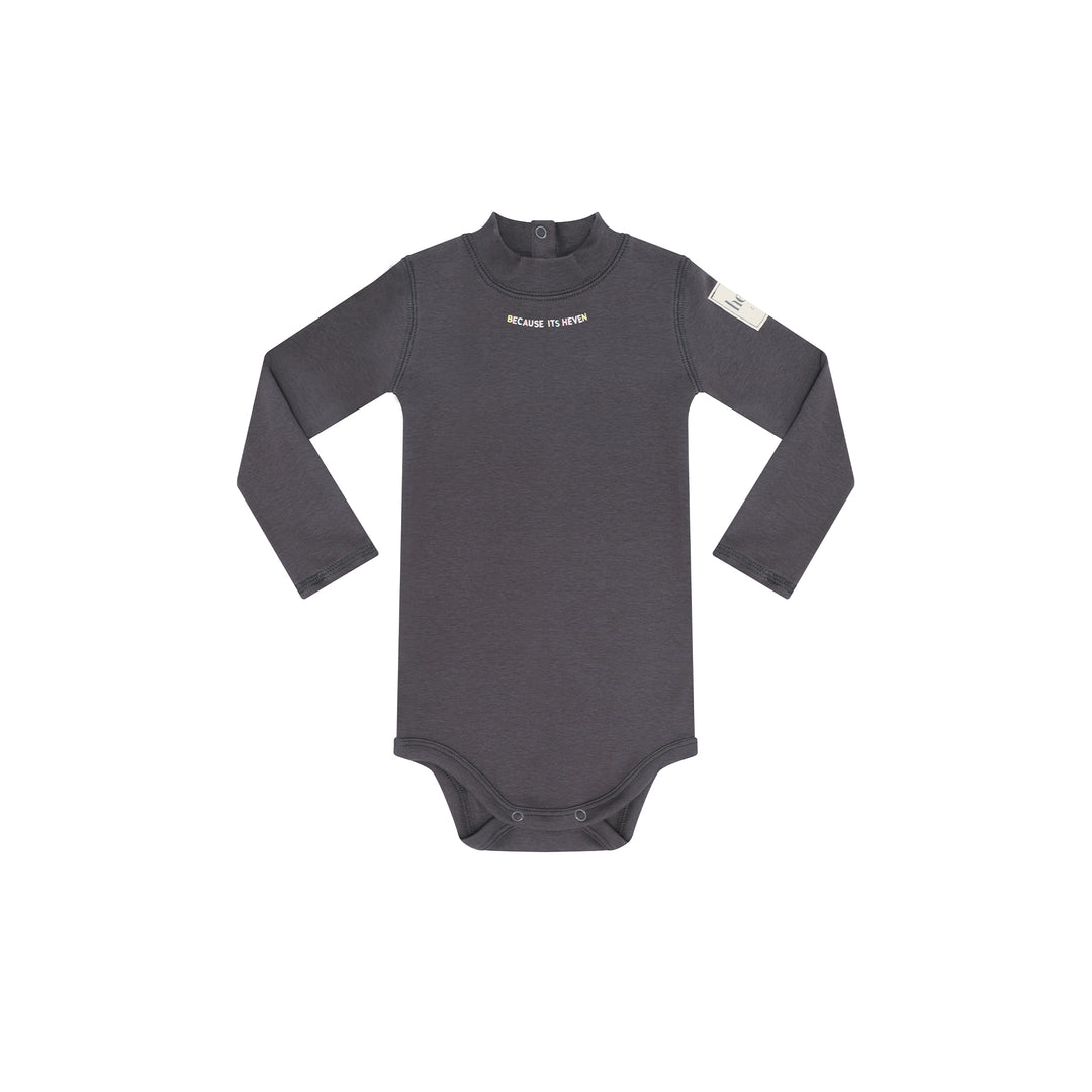 onesie because its heven knit turtleneck - grey