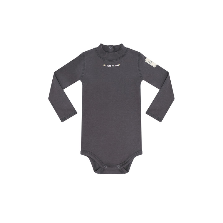 onesie because its heven knit turtleneck - grey