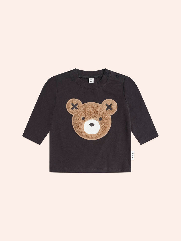 set outfit furry hux bear tee and sweatpants - soft black