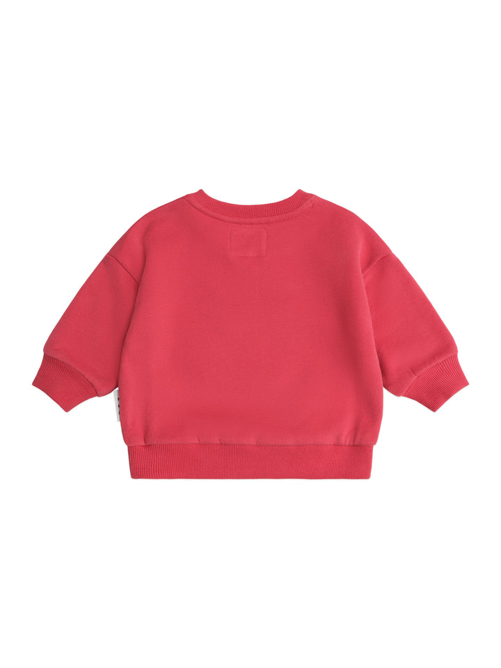 top l/s furry huxbear sweatshirt - chili