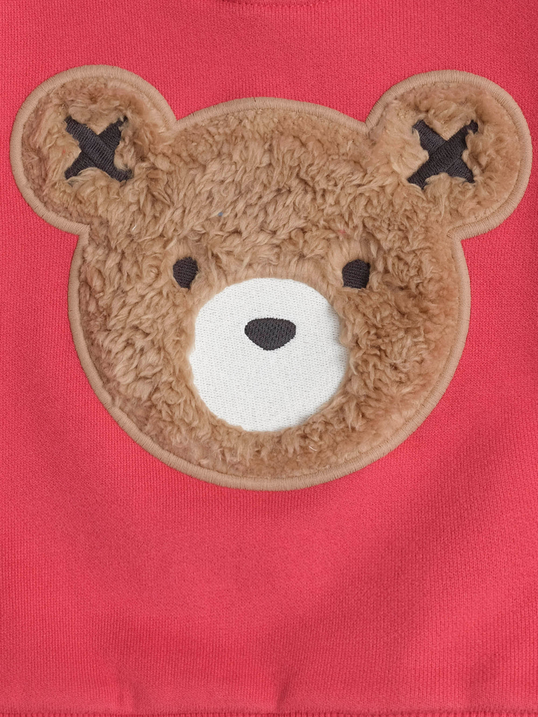 top l/s furry huxbear sweatshirt - chili