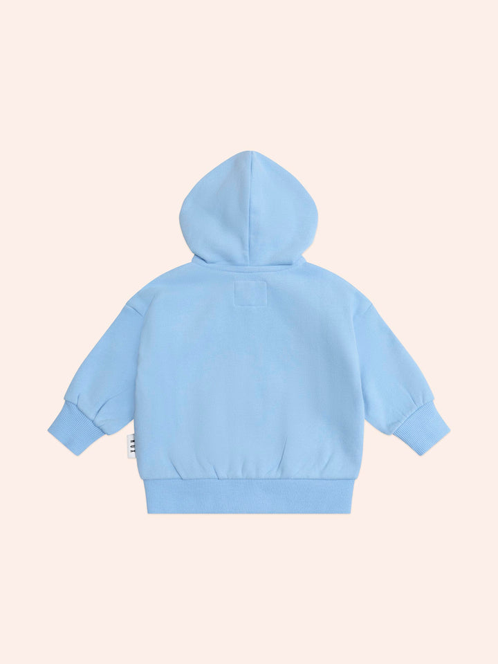 top l/s mini sherpa huxbear zip up hoodie - lake