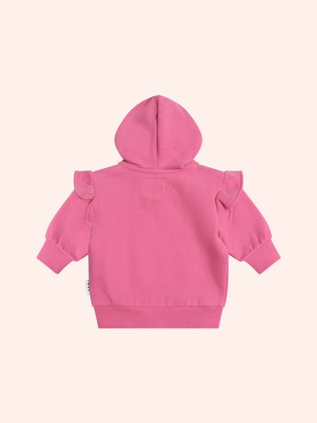 top l/s mini sherpa huxbear frill zip up hoodie - berry