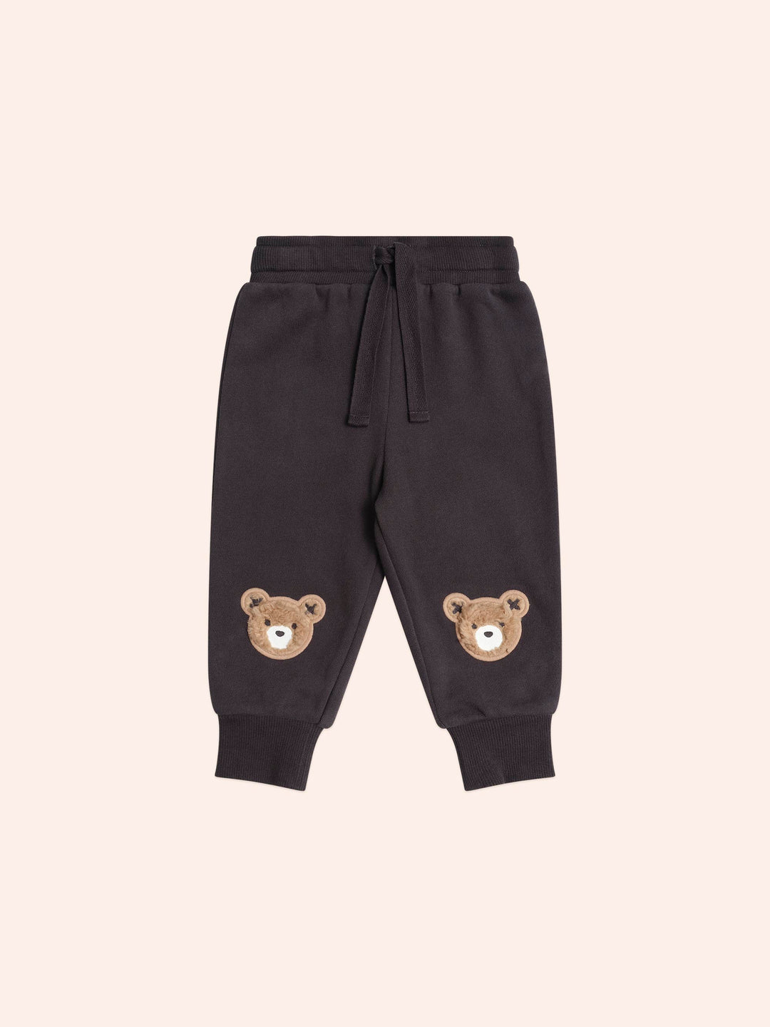 set outfit furry hux bear tee and sweatpants - soft black