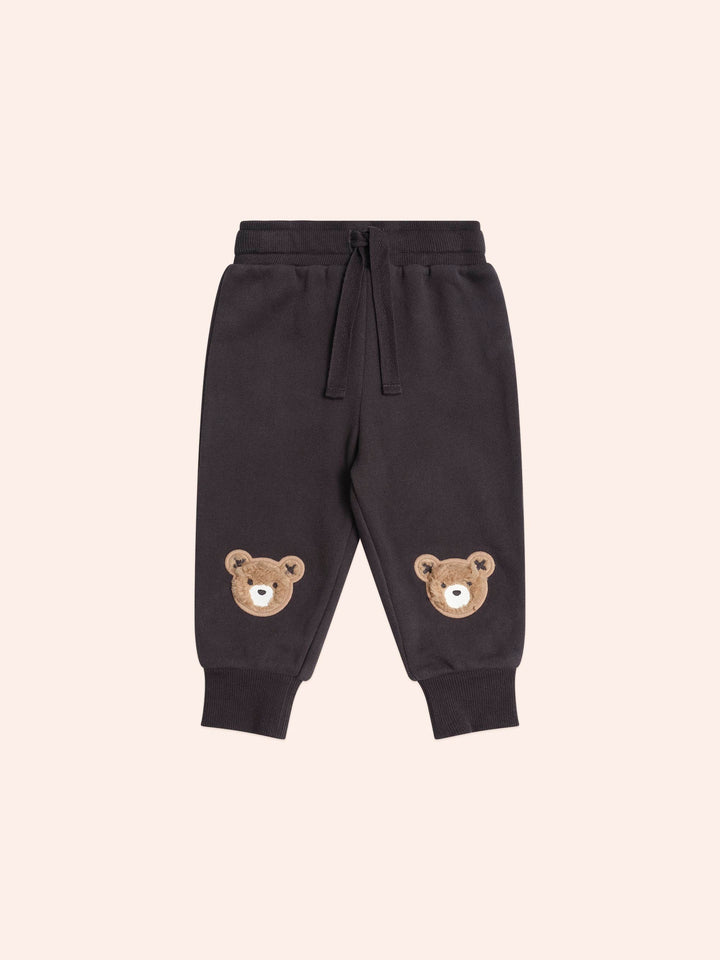 set outfit furry hux bear tee and sweatpants - soft black