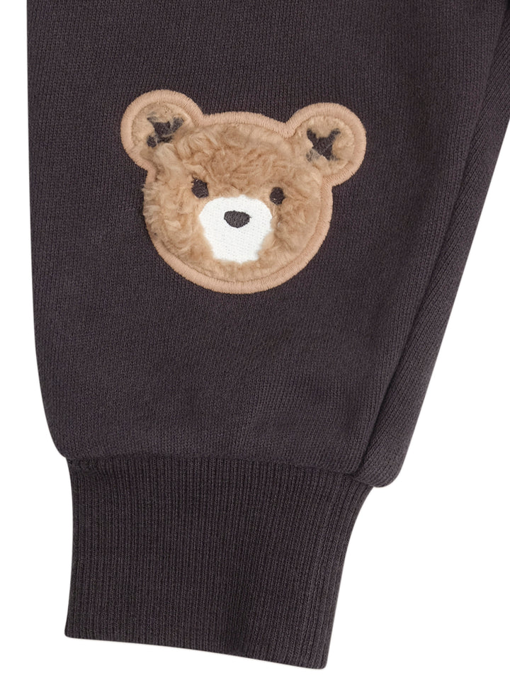 set outfit furry hux bear tee and sweatpants - soft black