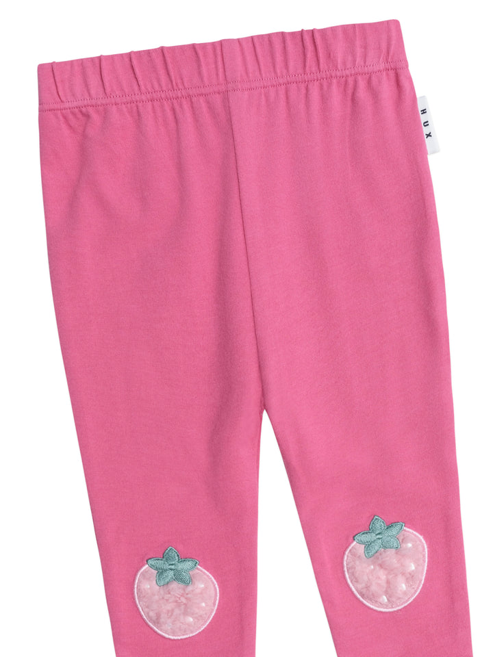 set outfit sherpa watermelon sweatshirt and leggings - berry