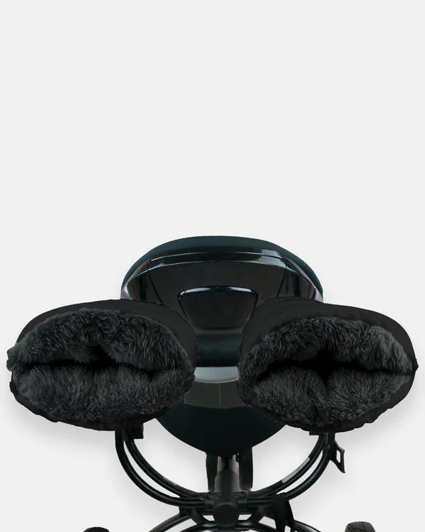 handmuffs warm - black plush