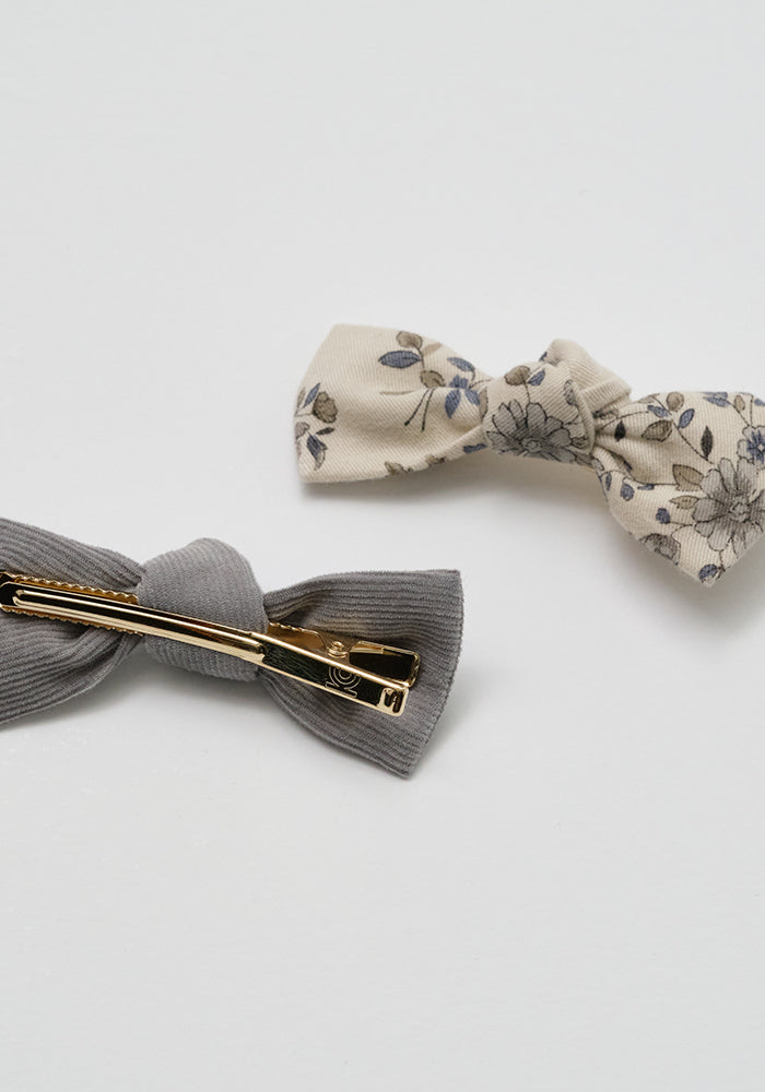 clip bow 2 pk - vintage blue