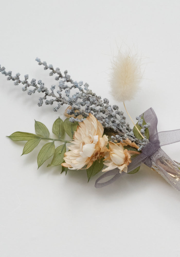 clip mignon floral - vintage blue