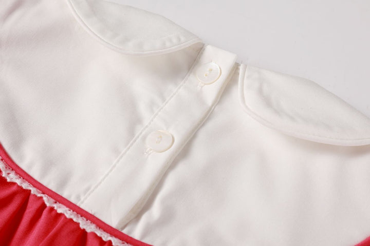 one piece vintage embroidered bib romper - hot pink