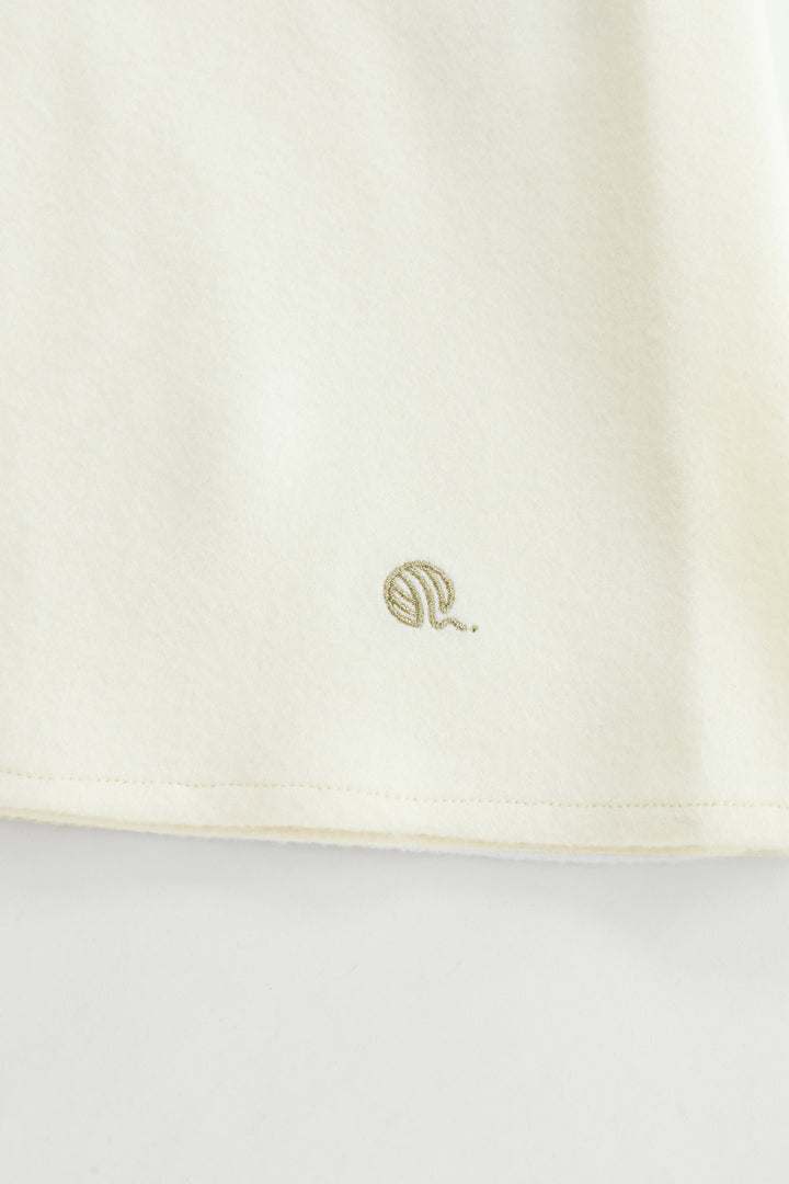 wool circle skirt - cream