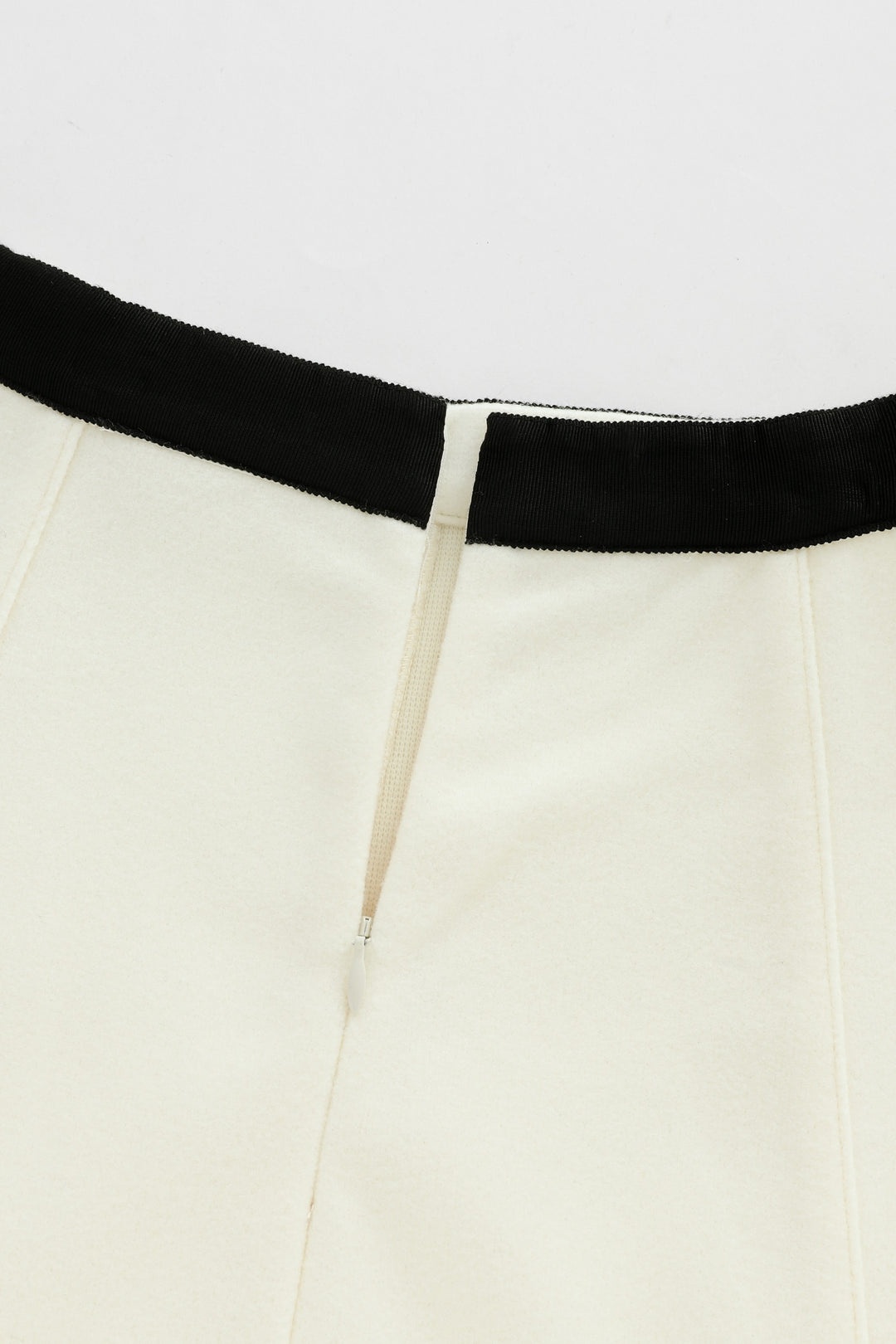 wool circle skirt - cream
