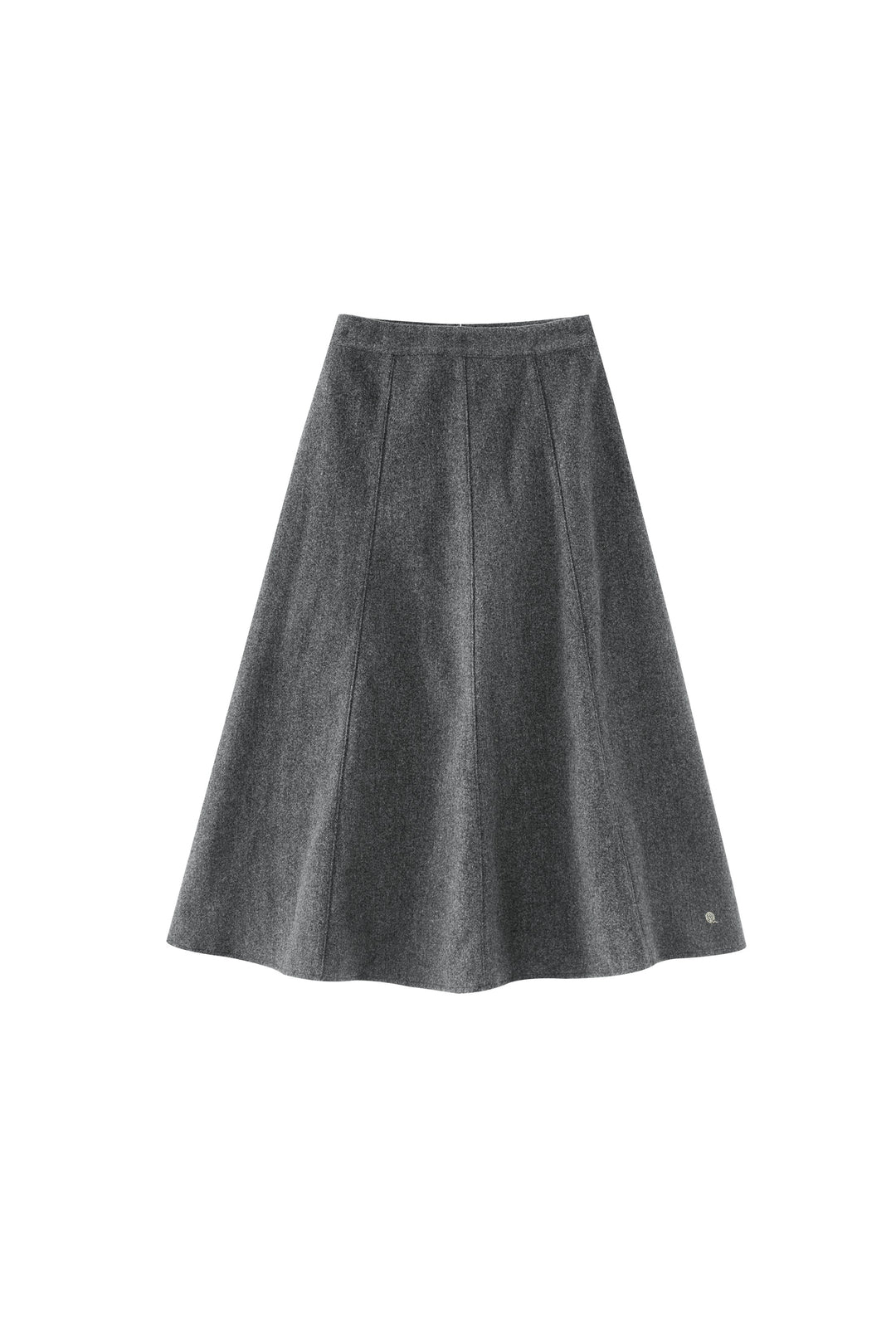 wool circle skirt - grey