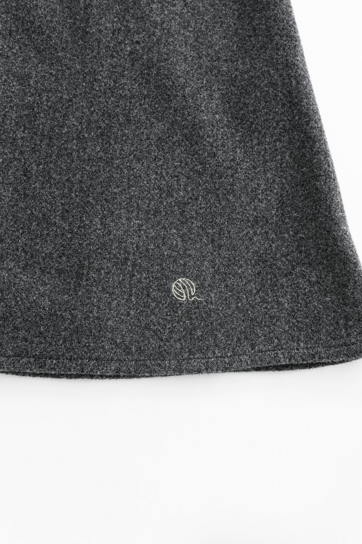 wool circle skirt - grey