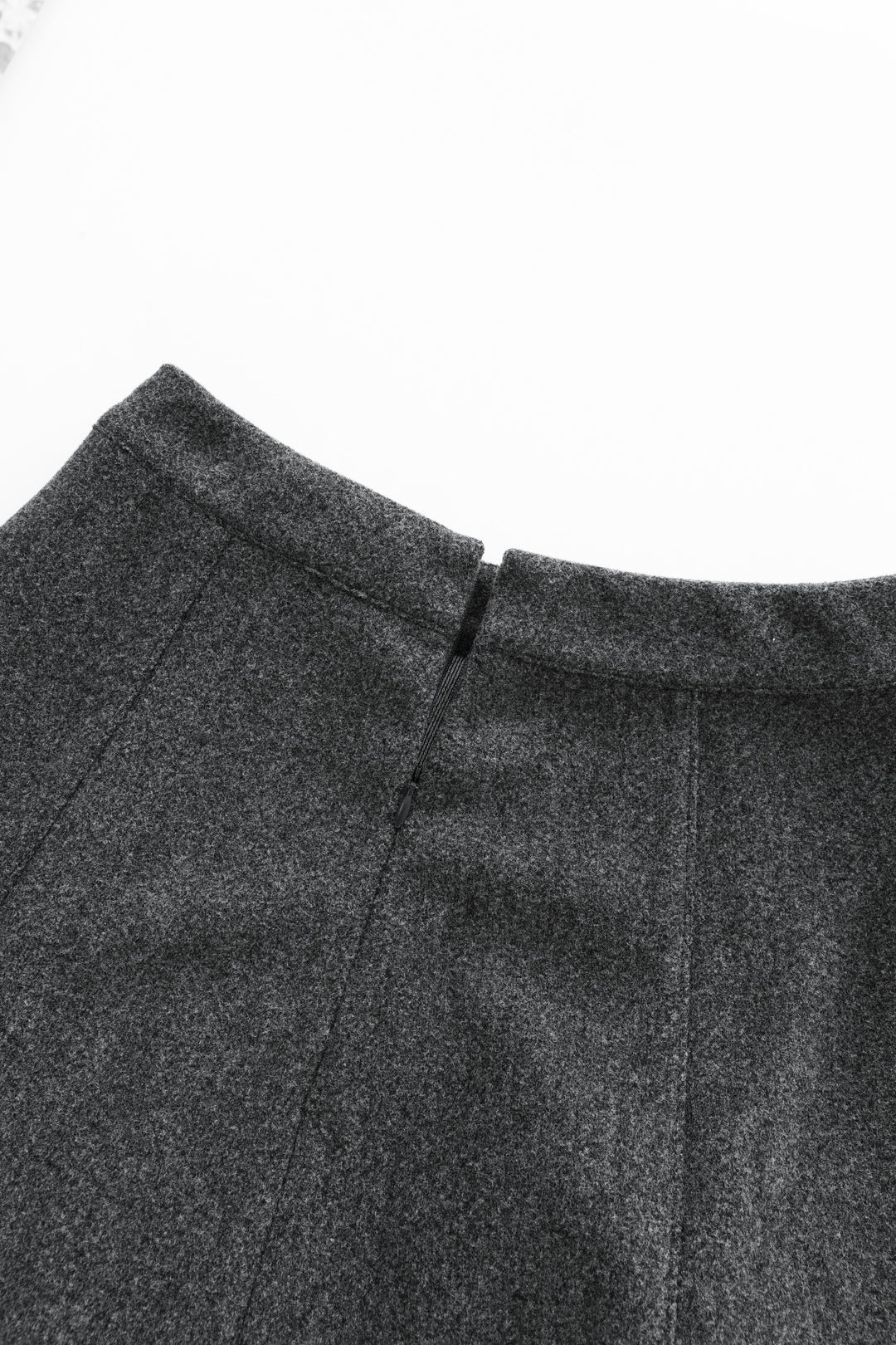 wool circle skirt - grey