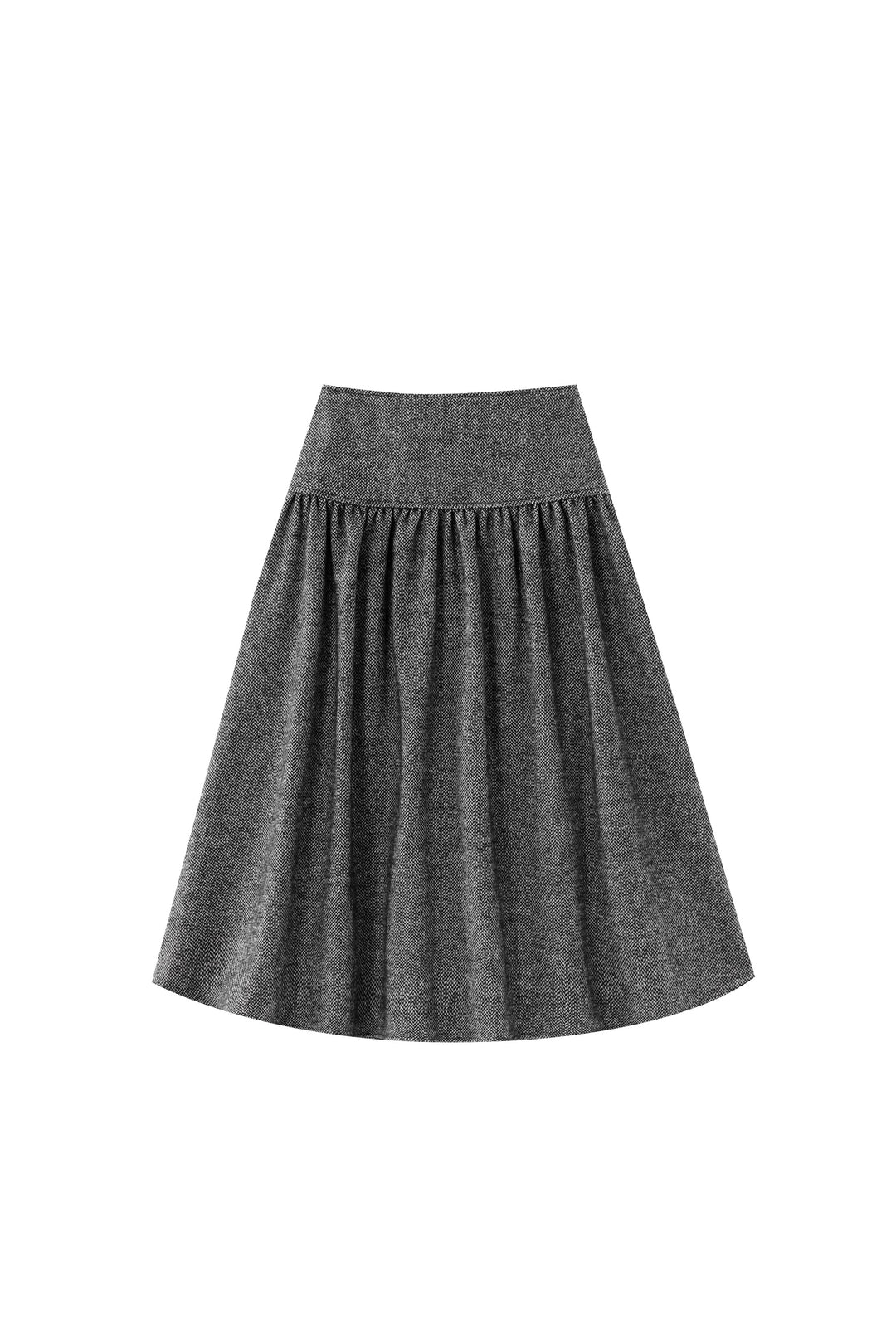 wrap skirt with bow - grey