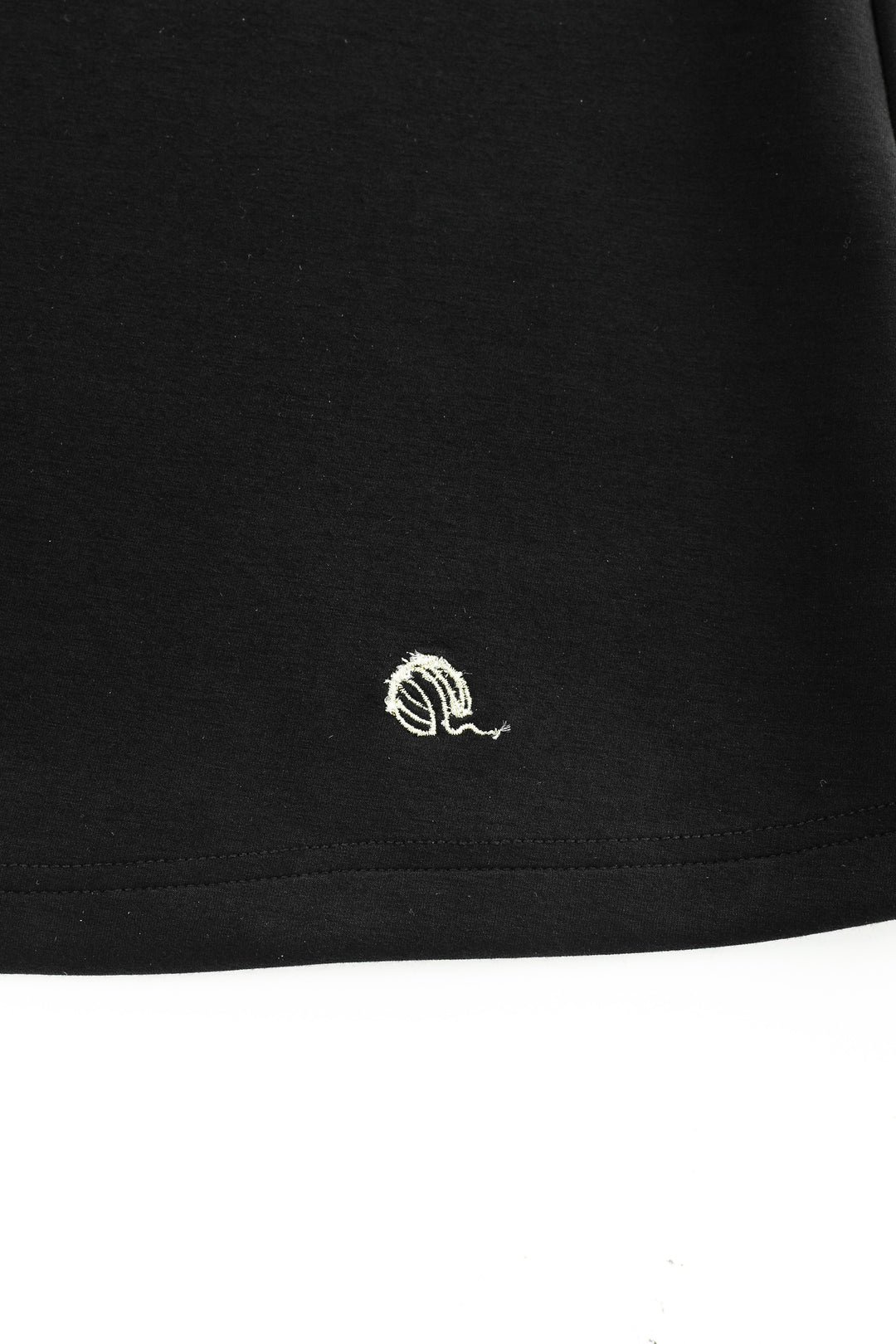 midi knit circle skirt - black