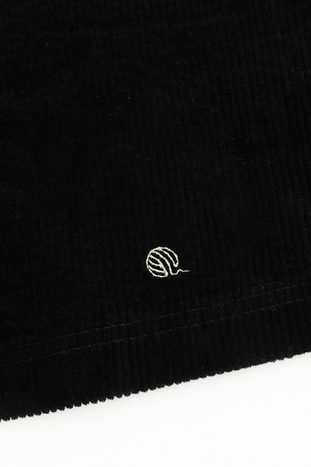 corduroy skirt with pockets - black