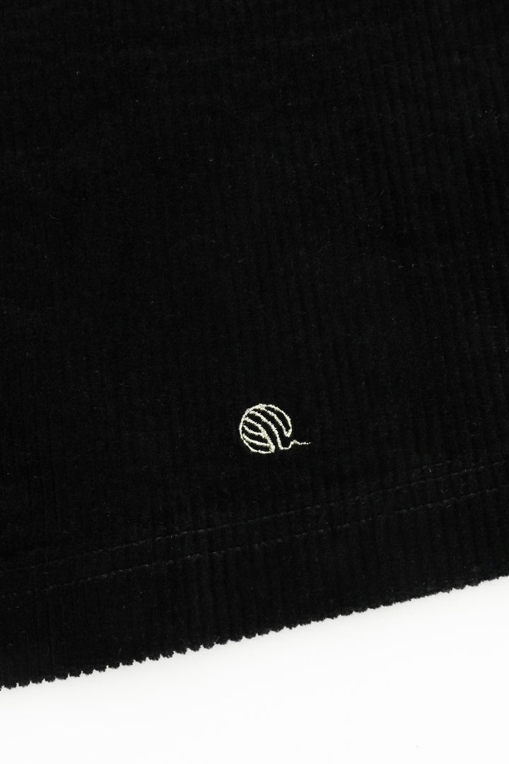 corduroy skirt with pockets - green