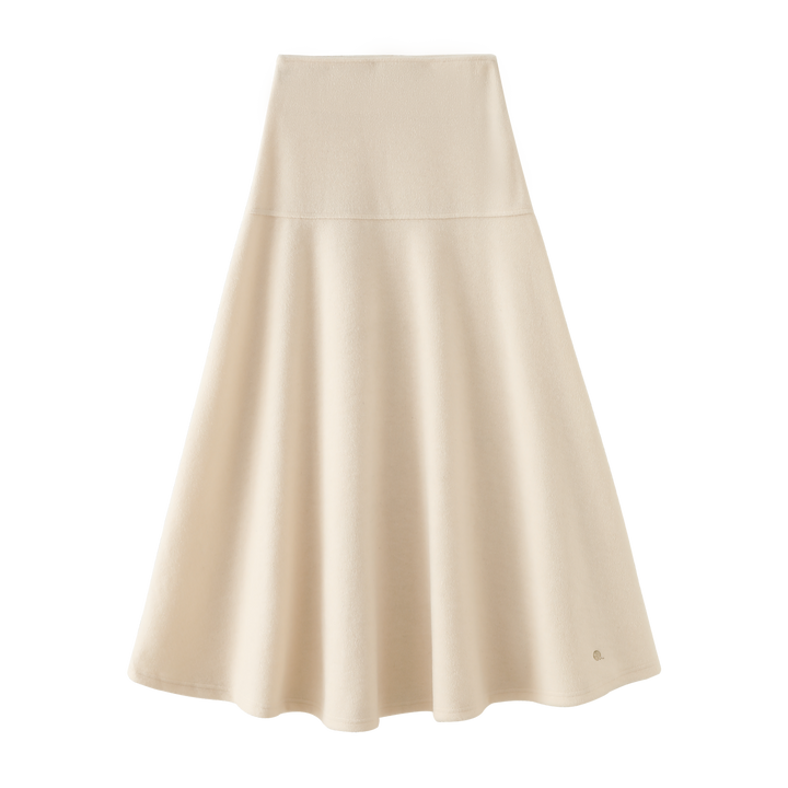 skirt high waisted midi - cream