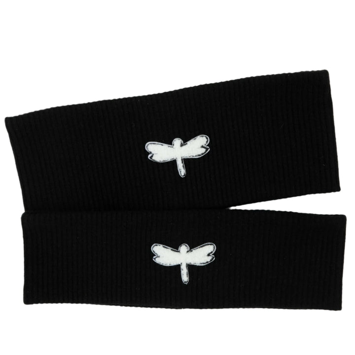 headwrap embossed sherpa dragonfly band - black