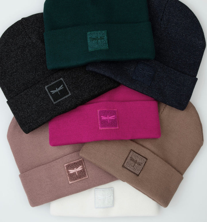 beanie the sherpa logo cuffed - caramel latte