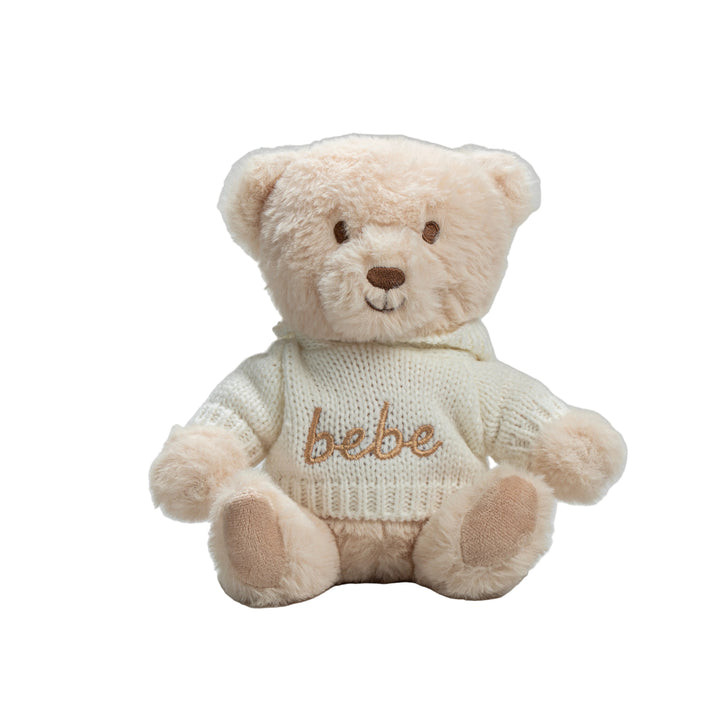 doll teddy bear with hooded sweater - beige