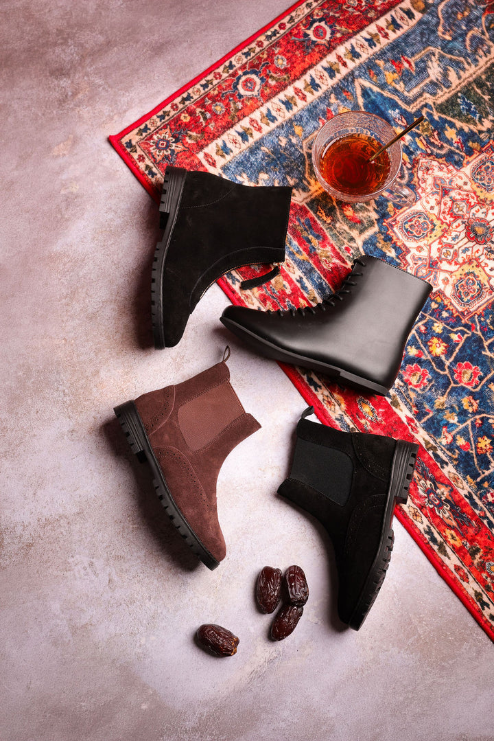 shoes wingtip bootie with thicker sole