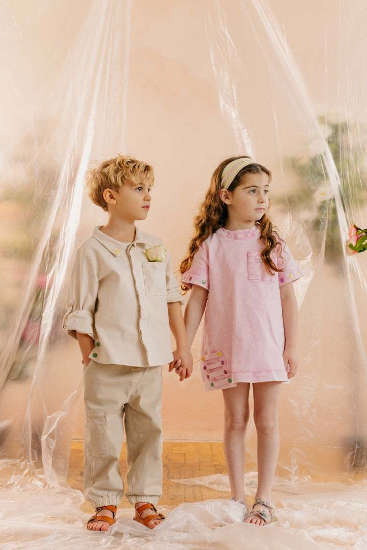 shirt l/s denim snaps - ecru-82