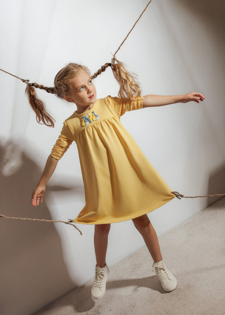 dress pear jumper with tee shirt - yellow