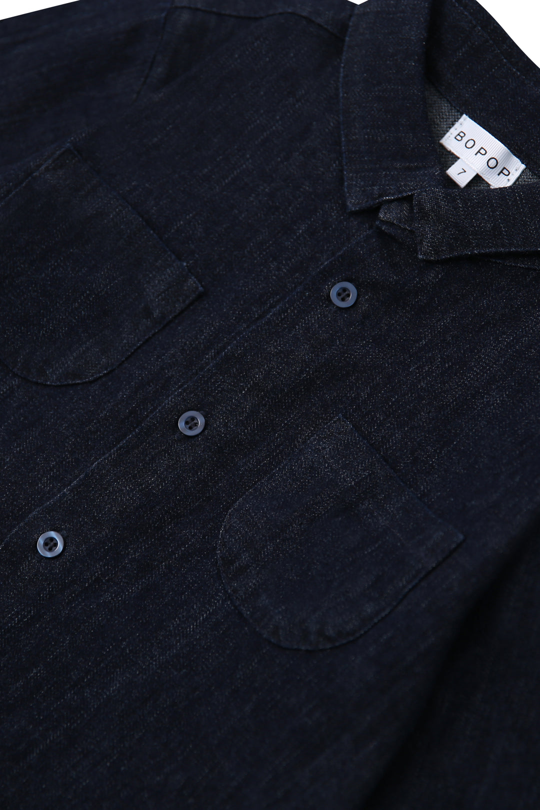 shirt l/s denim pocket - navy/denim