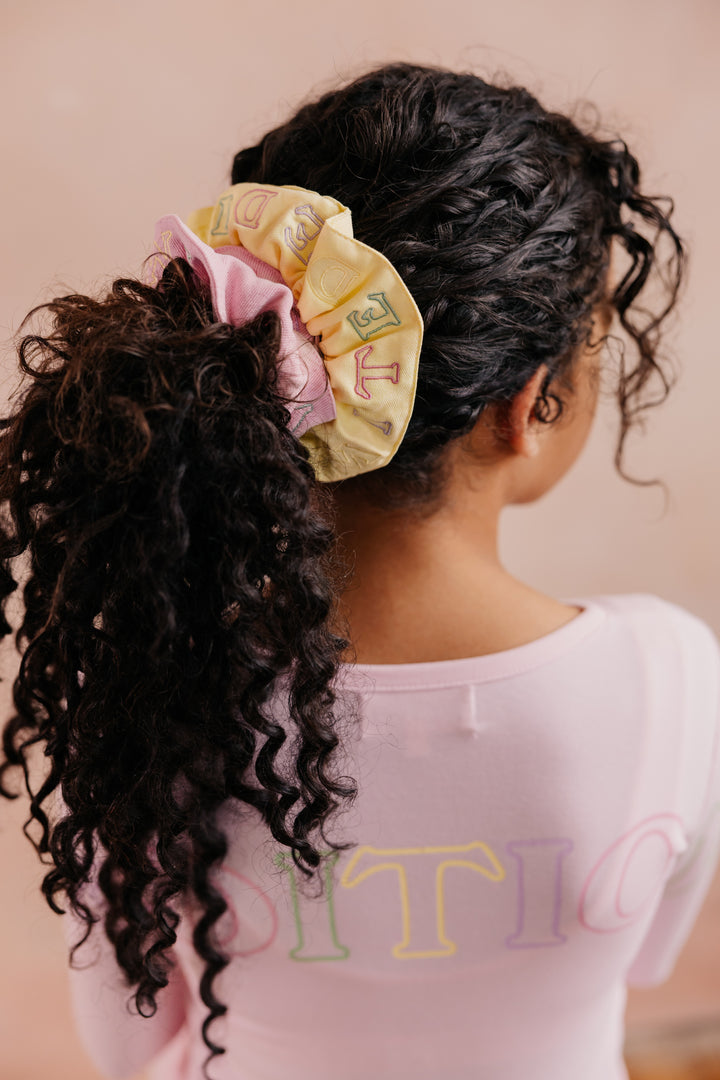 pajamas multi pastel striped cuffs logo top and pants - pink-18