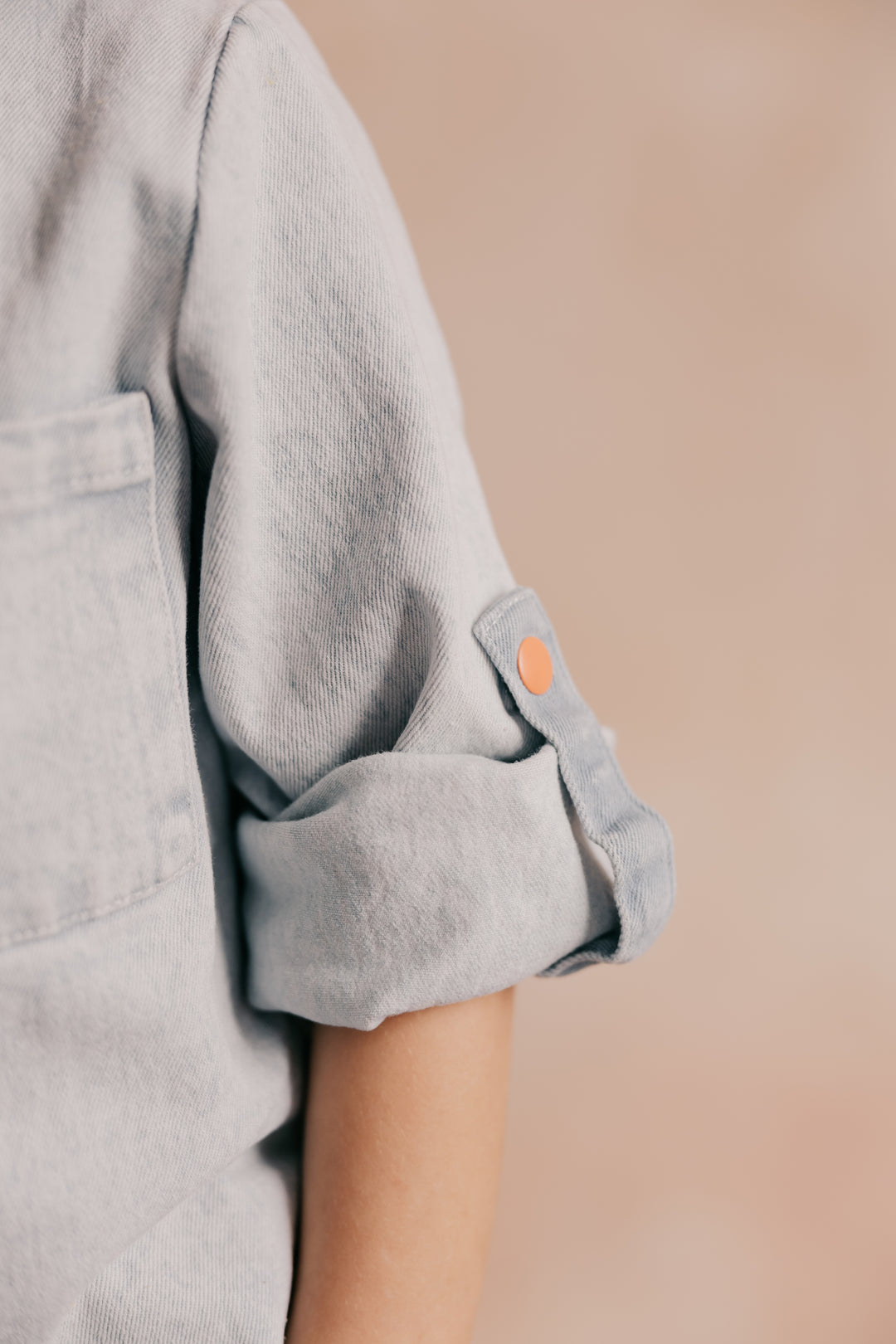 shirt l/s denim snaps - light blue-86