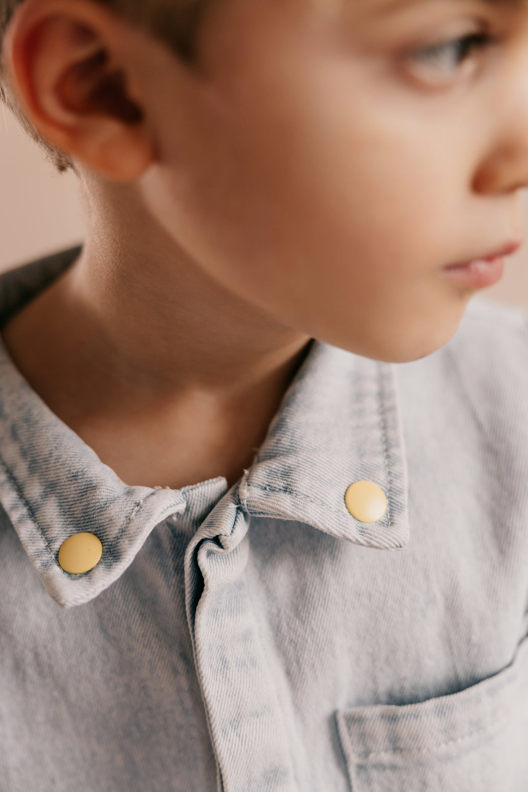 shirt l/s denim snaps - light blue-86