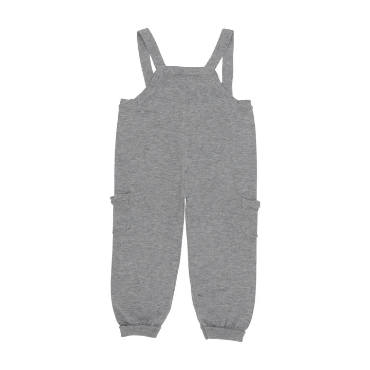 one piece knitted pocket romper - grey-287