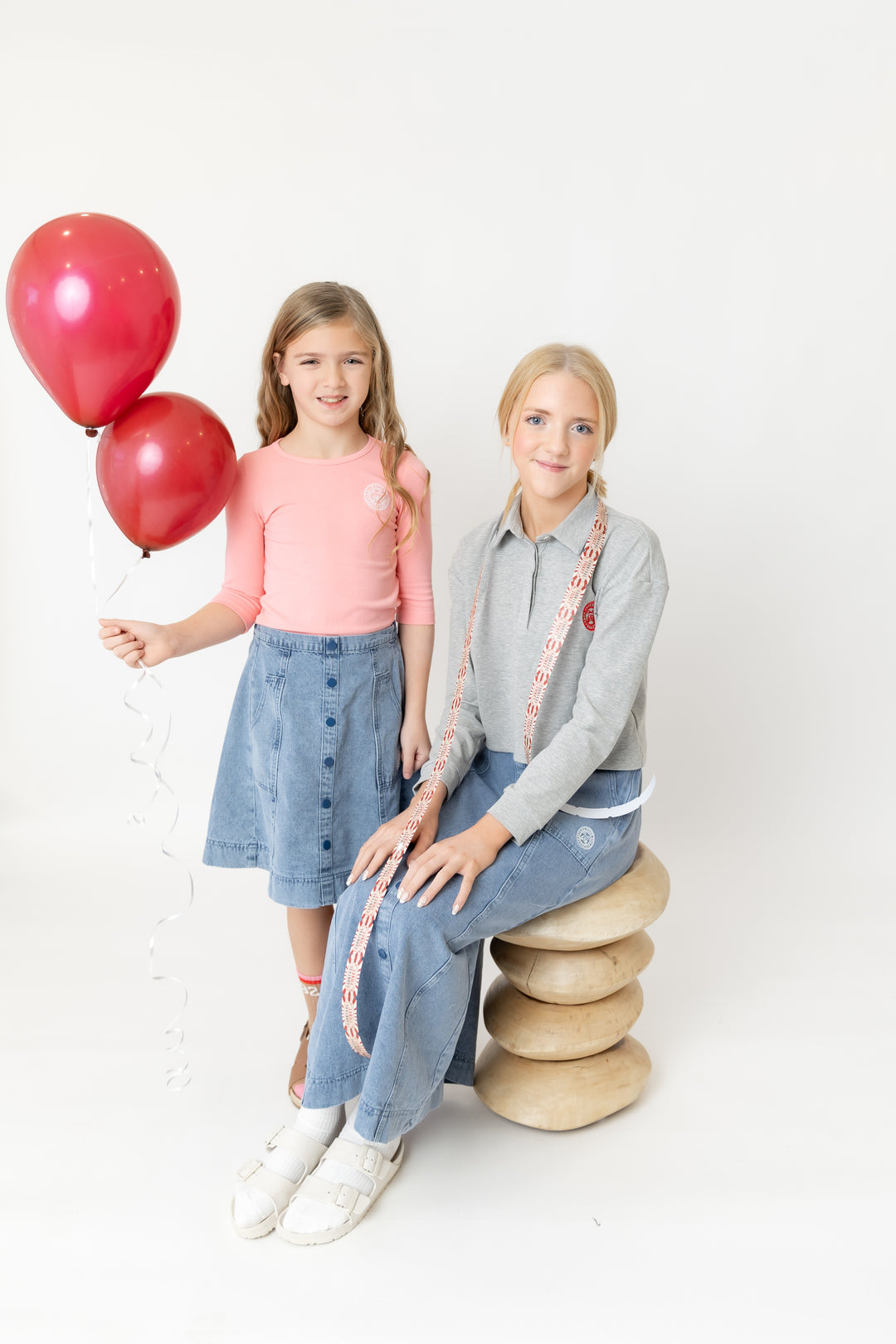 tee l/s stamp - coral