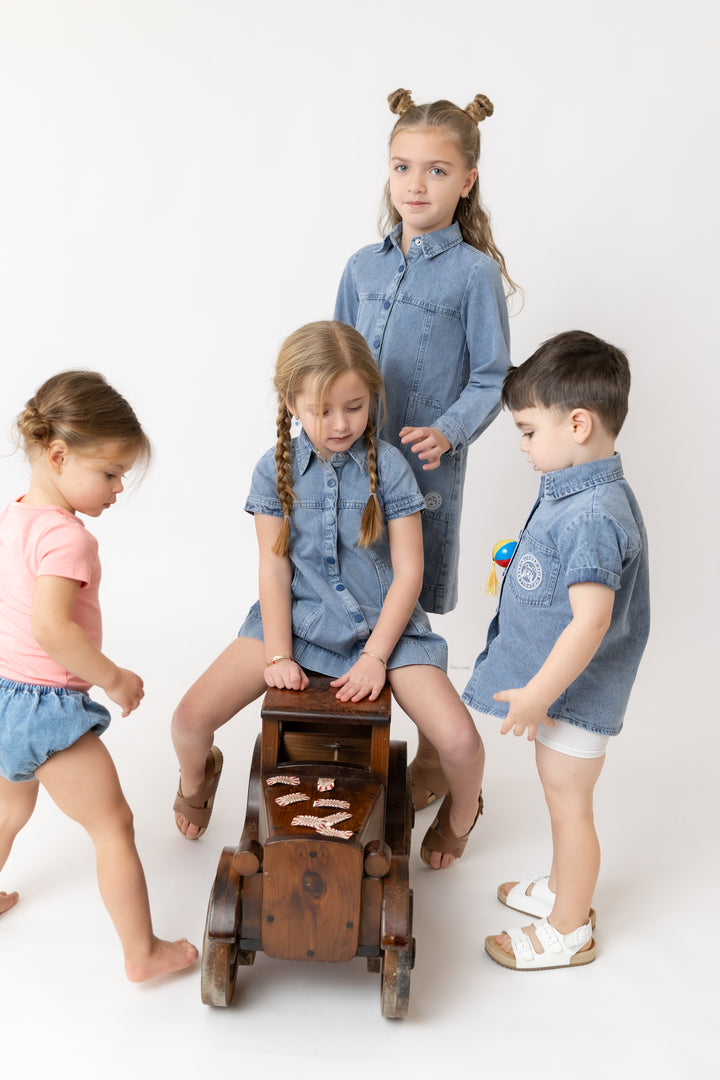 shirt s/s denim stamp - denim