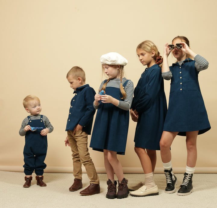 dress soft corduroy henley - peacock blue-13