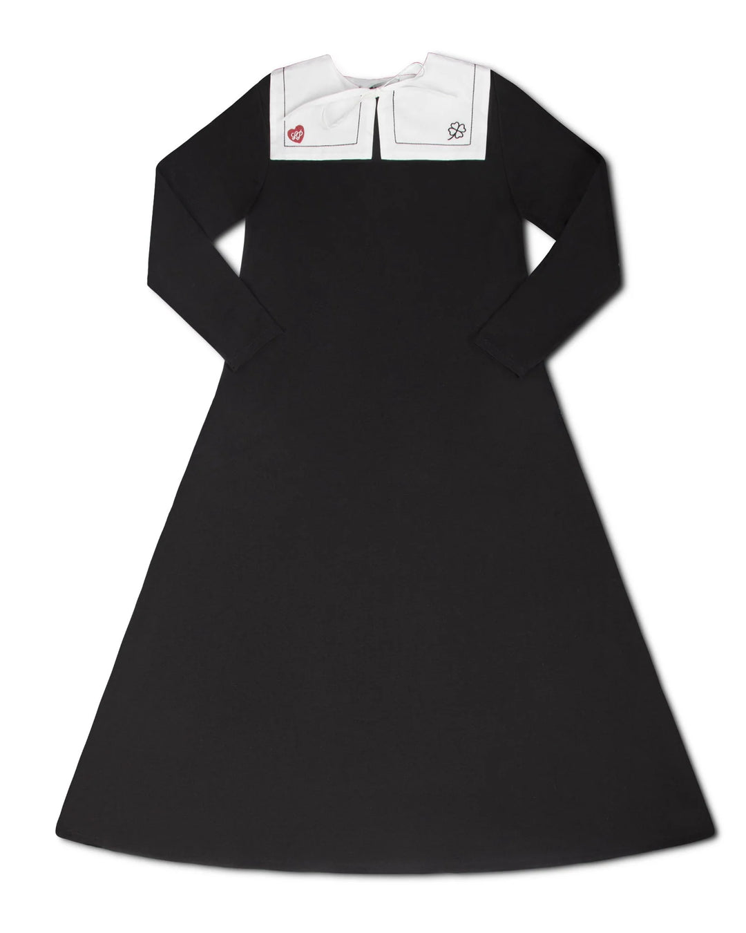 heritage maxi dress - black