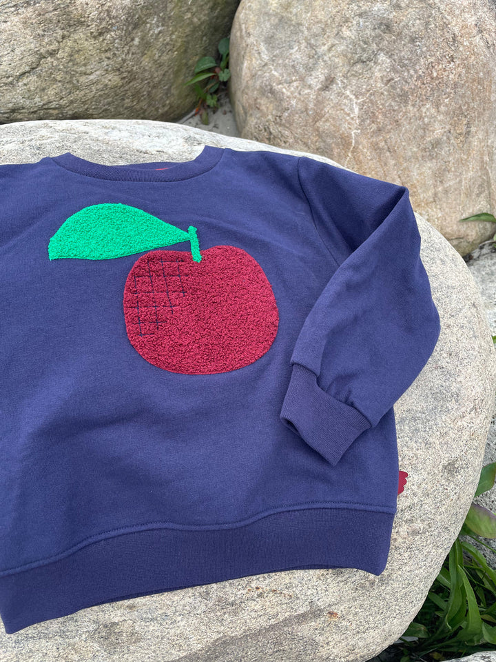 top l/s felt apple sweat - navy-410