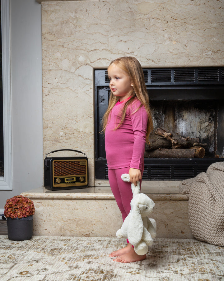 pajamas v neck colorblock - hot pink