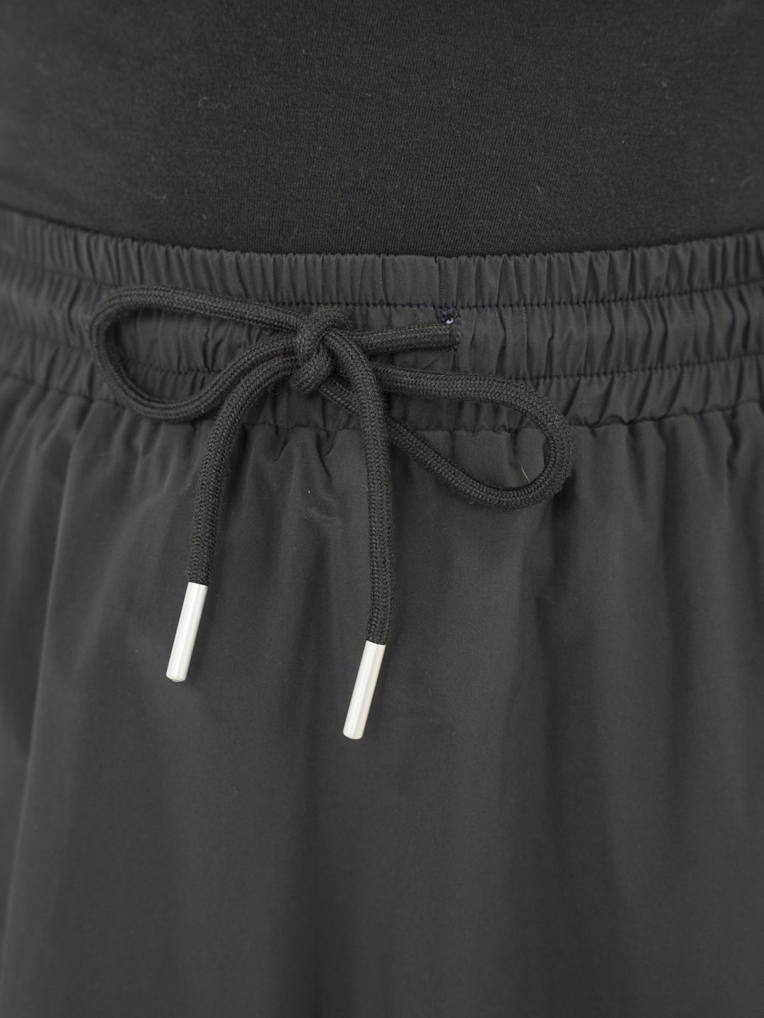 skirt denim drawstring - black denim