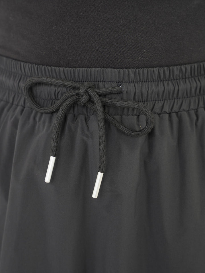 skirt denim drawstring - black denim