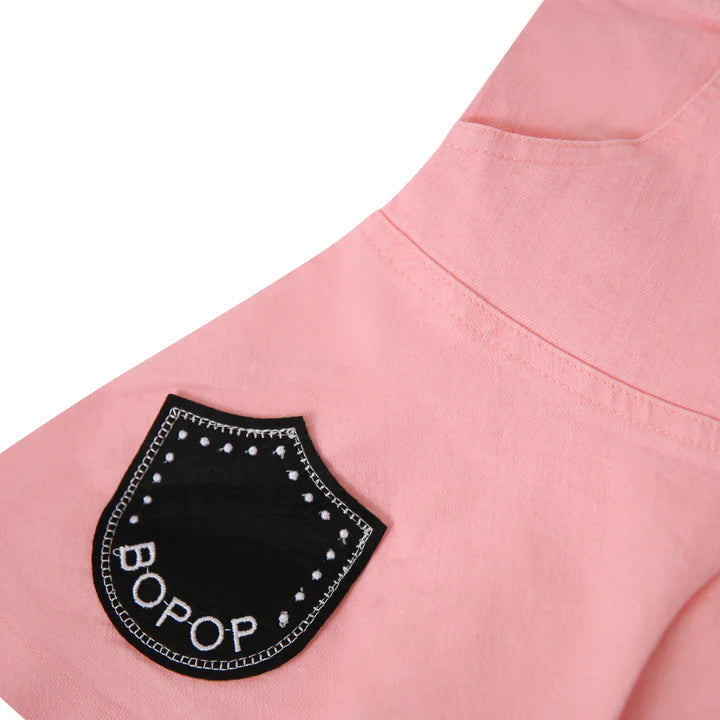 skirt emblem denim - pink